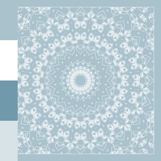 Нежно голубой круглый орнамент калейдоскоп 