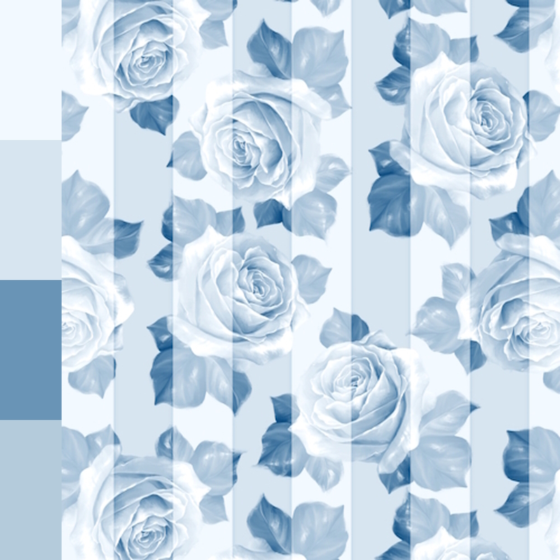 Розы. Голубой полосатый узор с цветами